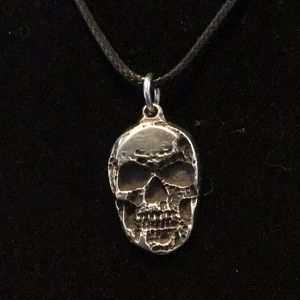 Sterling silver Skull unisex pendant